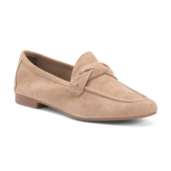PARROTTO Made In Italy Suede Loafers With Braided Detail - Picture 1 of 2